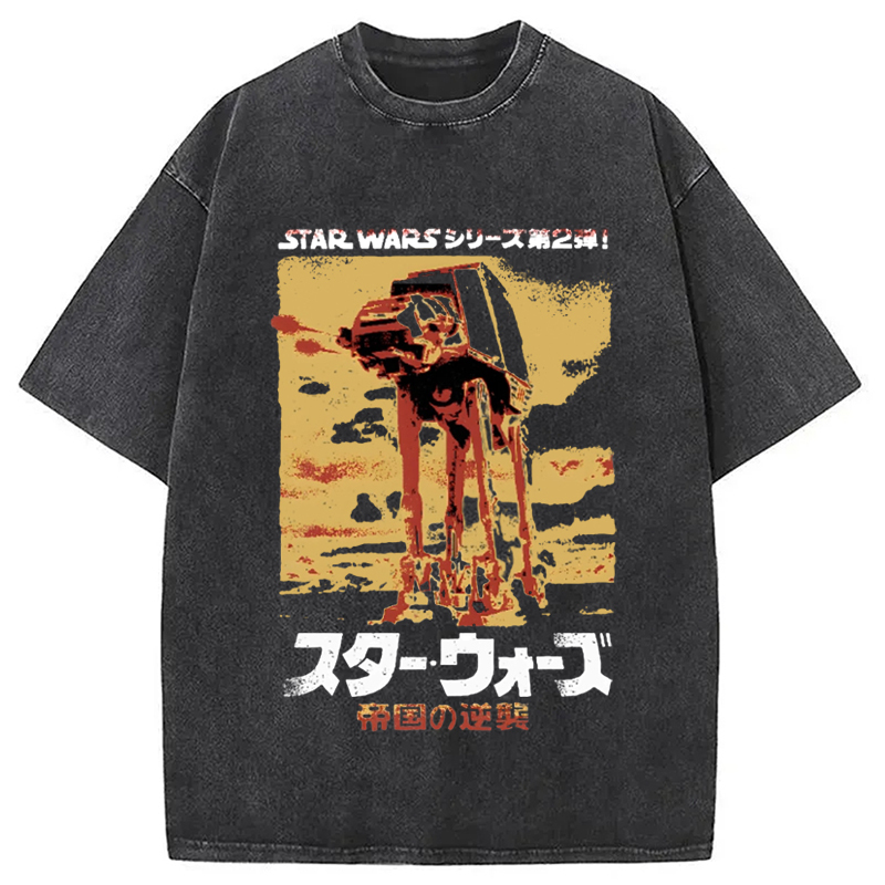 Star Wars Vintage Washed T-Shirt Soft Comfortable Daily T Shirt Gifts For Friends
