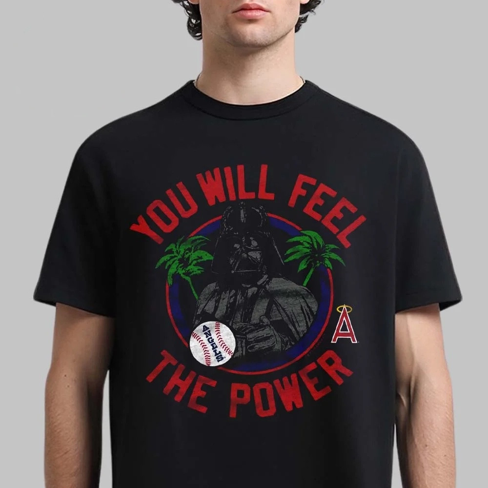 Star Wars X MLB 2026 Star Wars Day Los Angeles Angels T-Shirt You Will Feel The Power Shirt