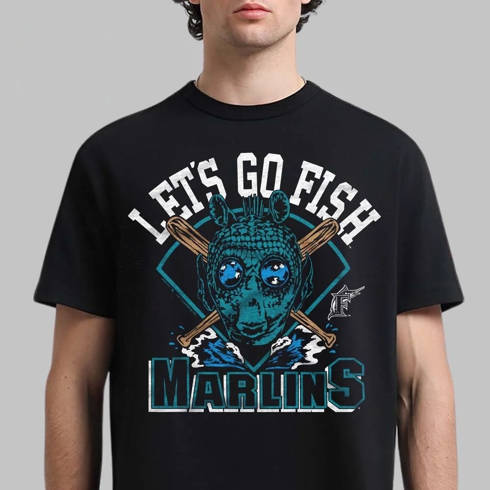 Star Wars X MLB 2026 Star Wars Day Miami Marlins T-Shirt Lets Go Fish Shirt