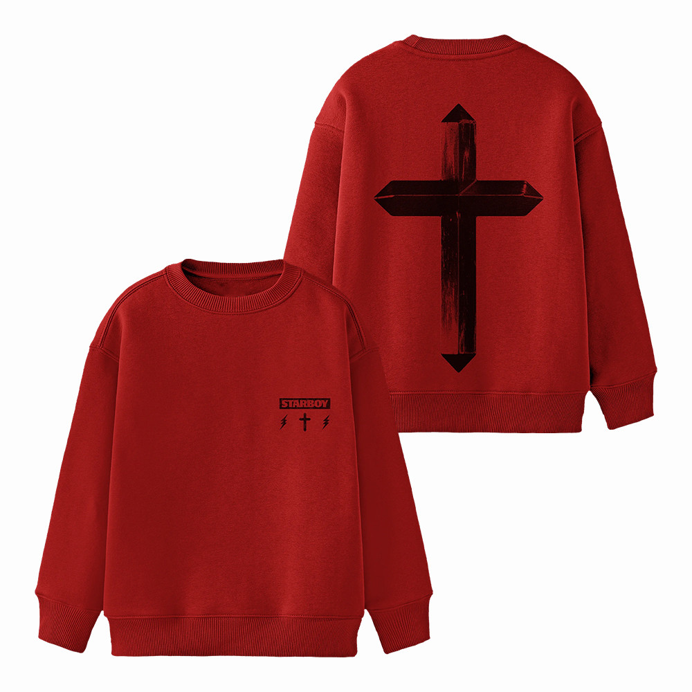 Starboy Faith Cross The Weekend Sweatshirt Music Apparel The Weekend Fans Gift For Husband