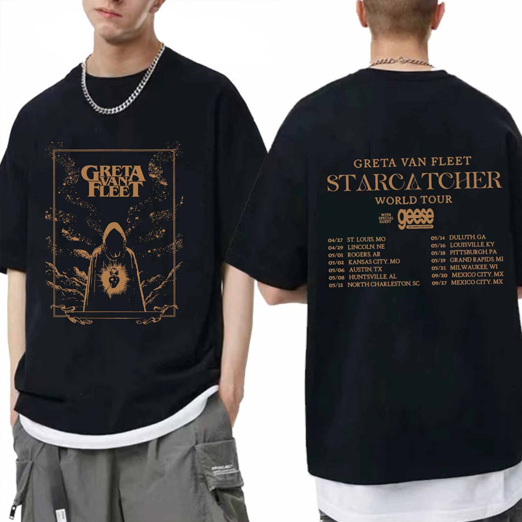 Starcatcher Tour 2024 Greta Van Fleet Shirt Birthday Gifts For Rock Lovers Starcatcher Tour 2024 Greta Van Fleet Shirt Birthday Gifts For Rock Lovers