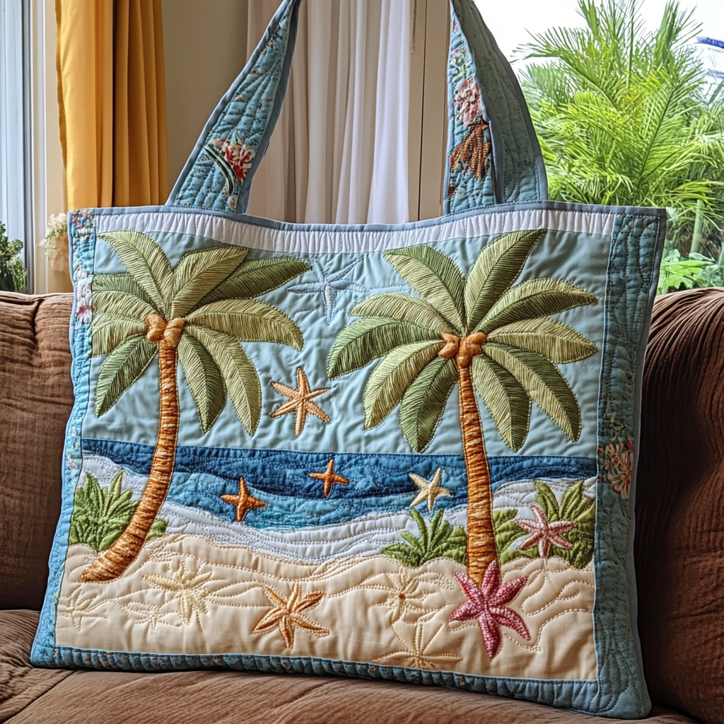 Starfish Shore Quilted Tote Bag Beach Christmas Gifts