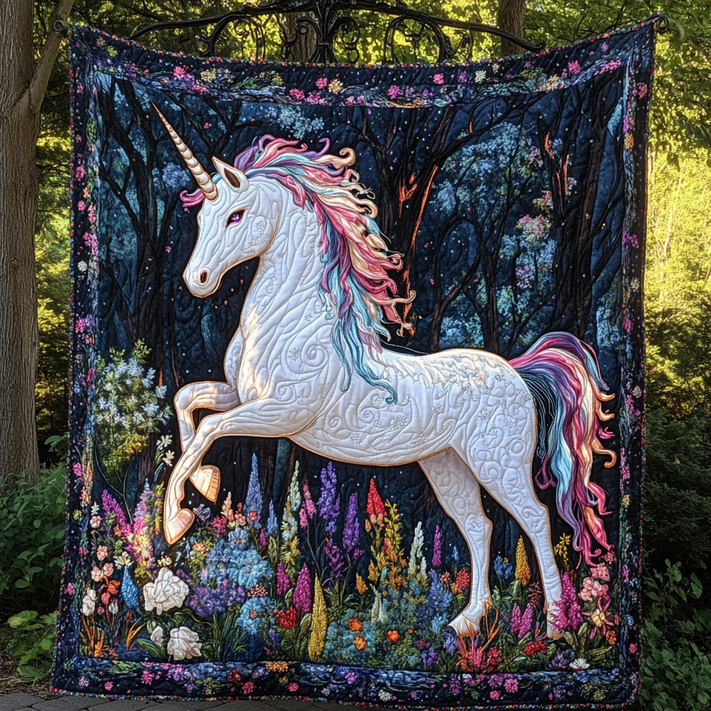 Starlight Gallop Quilted Blanket Unicorn Presents For Adults