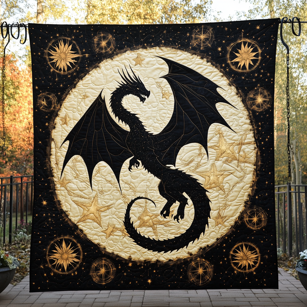Starlight Guardian Quilted Blanket Dragon Gifts For Her