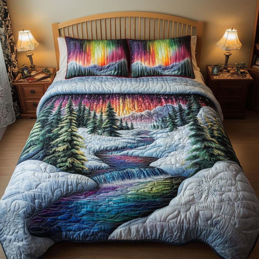 Starlit River Quilted Bedding Set Unique Bed Sheet Set Bed Room Decoration