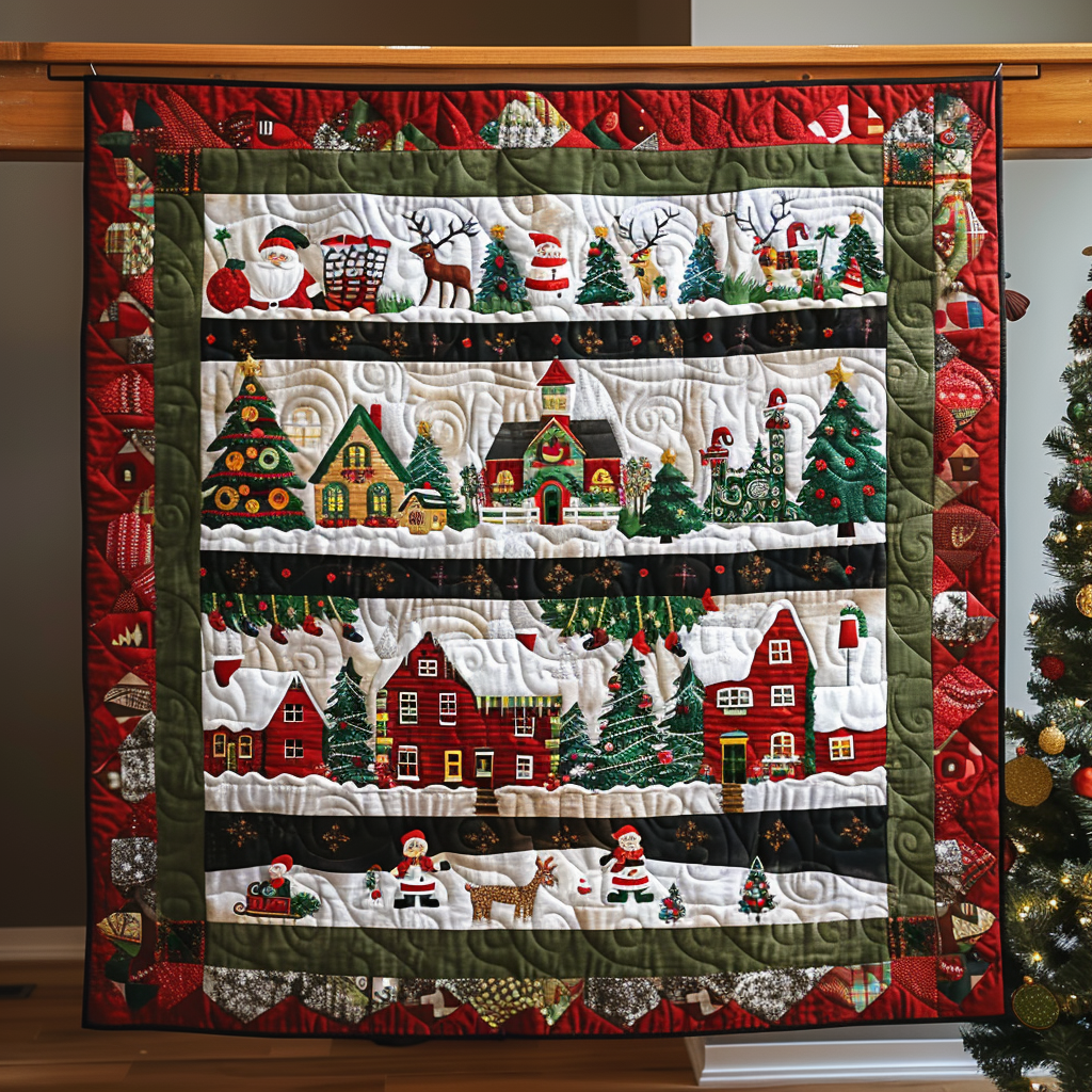 Starlit Santa Quilted Blanket Best Christmas Gifts For Women