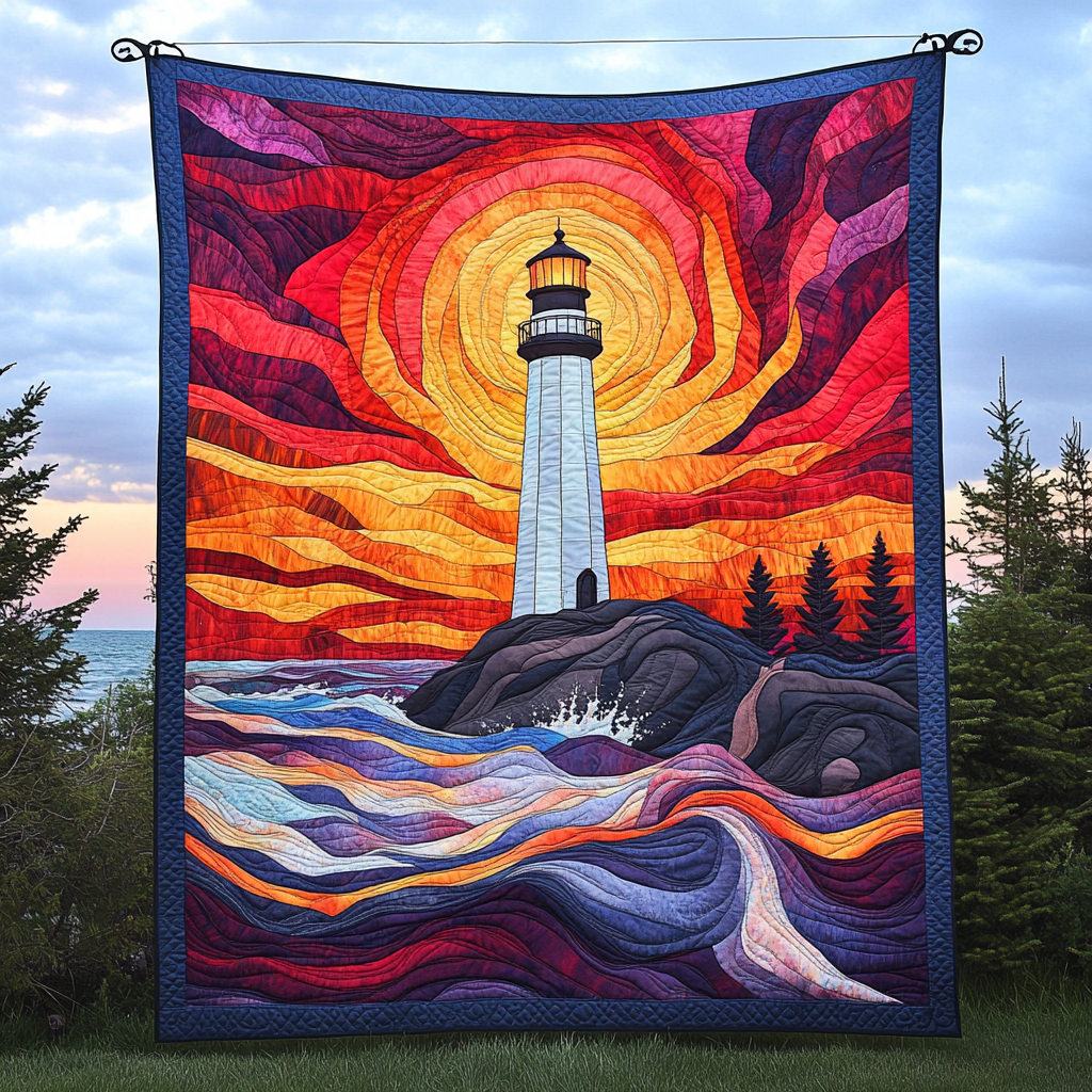 Starlit Watchtower Quilted Blanket Christmas Blanket Gift