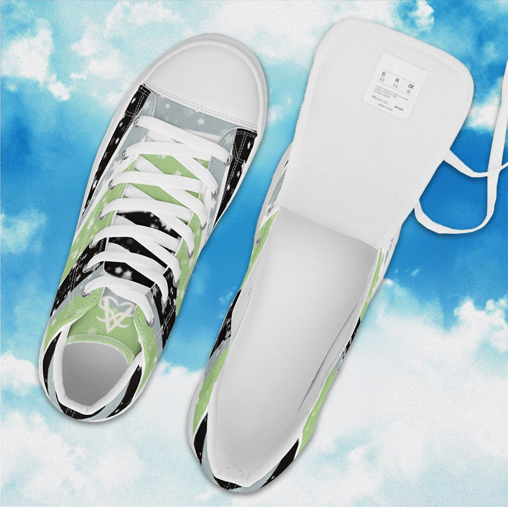 Starry Agender High Top Shoes LGBTQ+ Pride Human Rights Shoes Starry Agender Merch Gay Gifts Starry Agender High Top Shoes LGBTQ+ Pride Human Rights Shoes Starry Agender Merch Gay Gifts