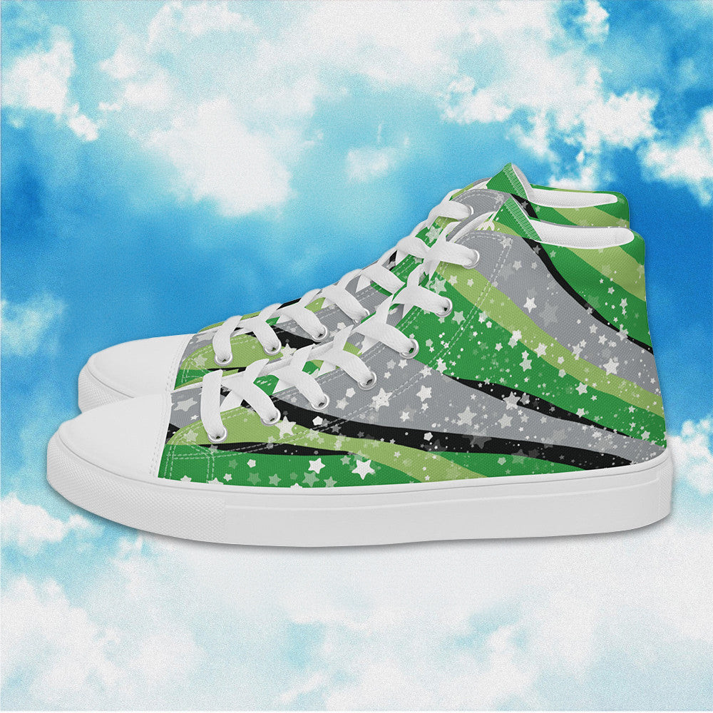 Starry Aromantic High Top Shoes Aromantic Pride LGBTQ Shoes Gifts For Gays Starry Aromantic High Top Shoes Aromantic Pride LGBTQ Shoes Gifts For Gays