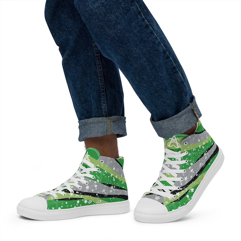 Starry Aromantic High Top Shoes Aromantic Pride LGBTQ Shoes Gifts For Gays Starry Aromantic High Top Shoes Aromantic Pride LGBTQ Shoes Gifts For Gays