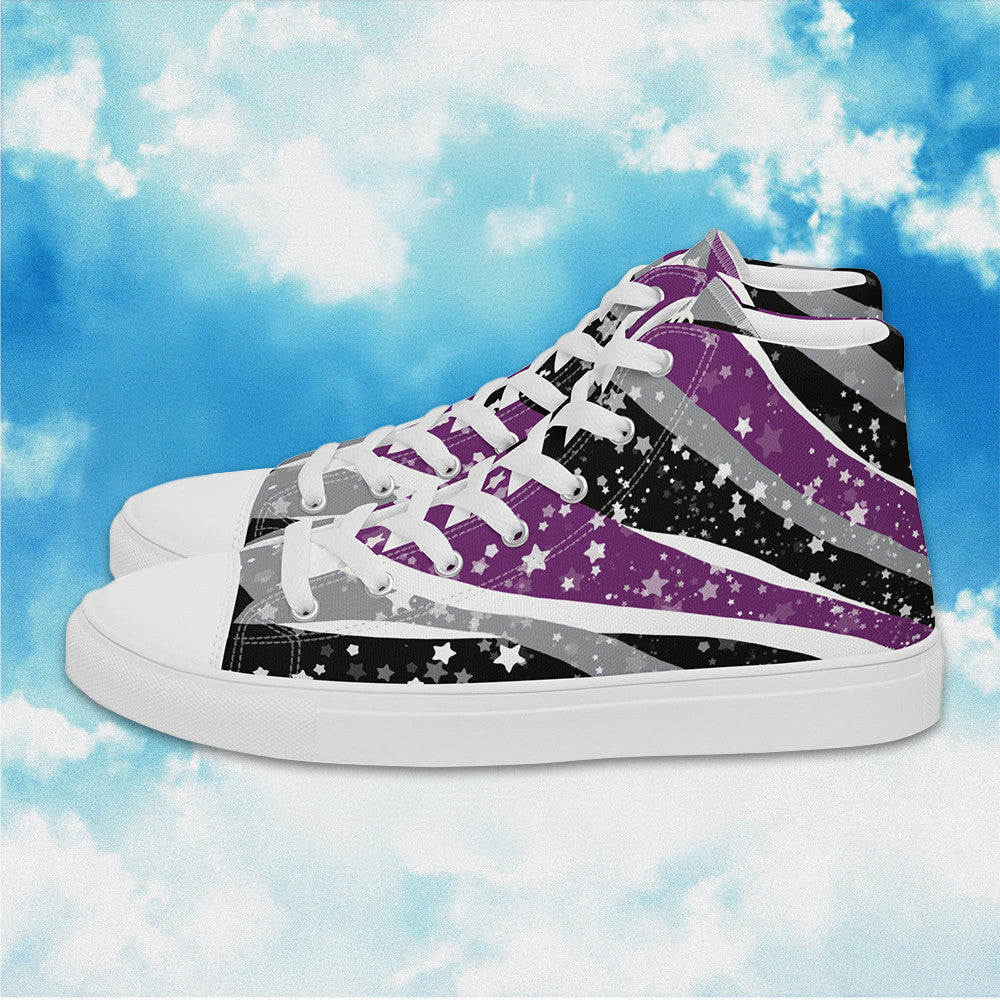 Starry Asexual High Top Shoes Asexual Pride LGBTQ Shoes Gifts For Lesbian Starry Asexual High Top Shoes Asexual Pride LGBTQ Shoes Gifts For Lesbian