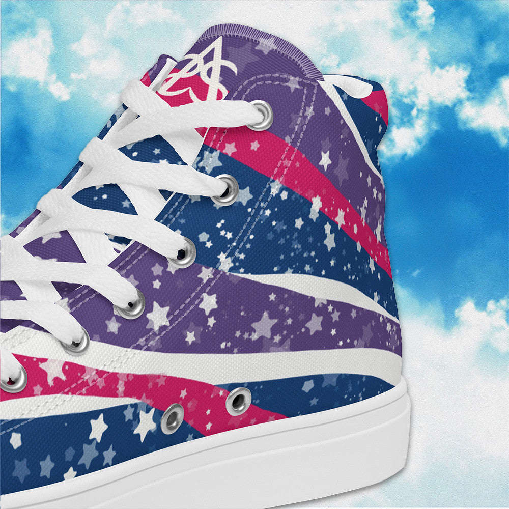 Starry Bisexual High Top Shoes Bisexual Pride LGBTQ Shoes Gifts For Lesbian Starry Bisexual High Top Shoes Bisexual Pride LGBTQ Shoes Gifts For Lesbian