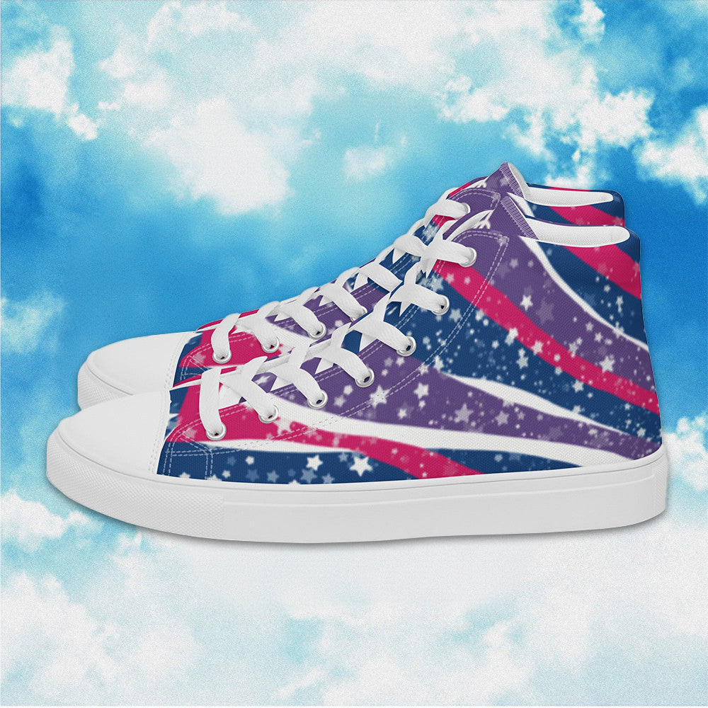 Starry Bisexual High Top Shoes Bisexual Pride LGBTQ Shoes Gifts For Lesbian Starry Bisexual High Top Shoes Bisexual Pride LGBTQ Shoes Gifts For Lesbian