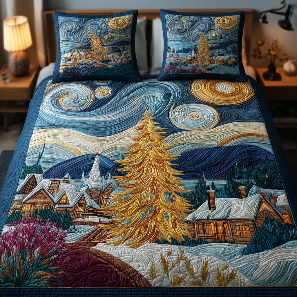 Starry Cabin Glow Quilted Bedding Set King Size Comforter Sets Meaningful Holiday Gift For Wife