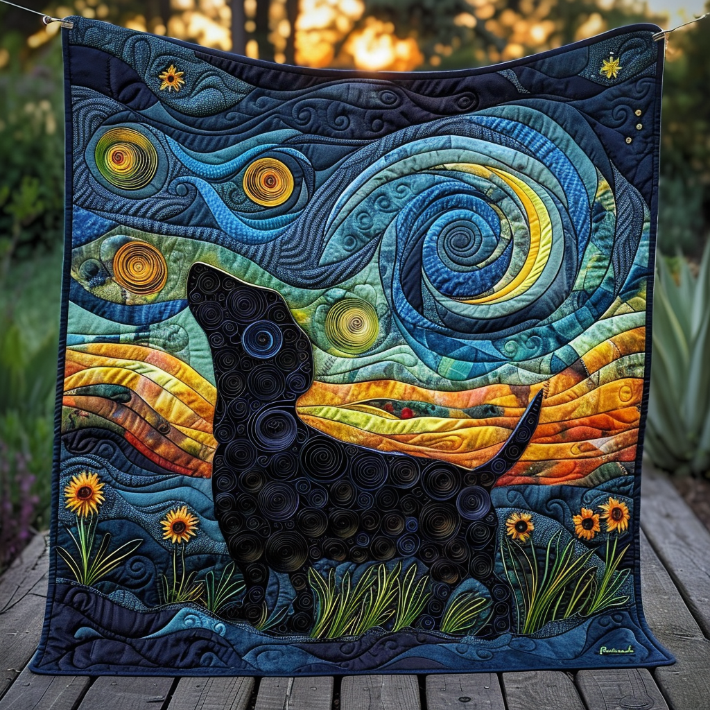 Starry Dachshund Quilted Blanket Best Christmas Gifts For Dog Lovers