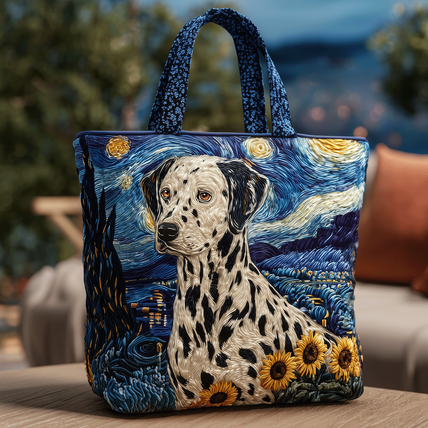 Starry Dalmatian Quilted Tote Bag Gifts For Dog Parents