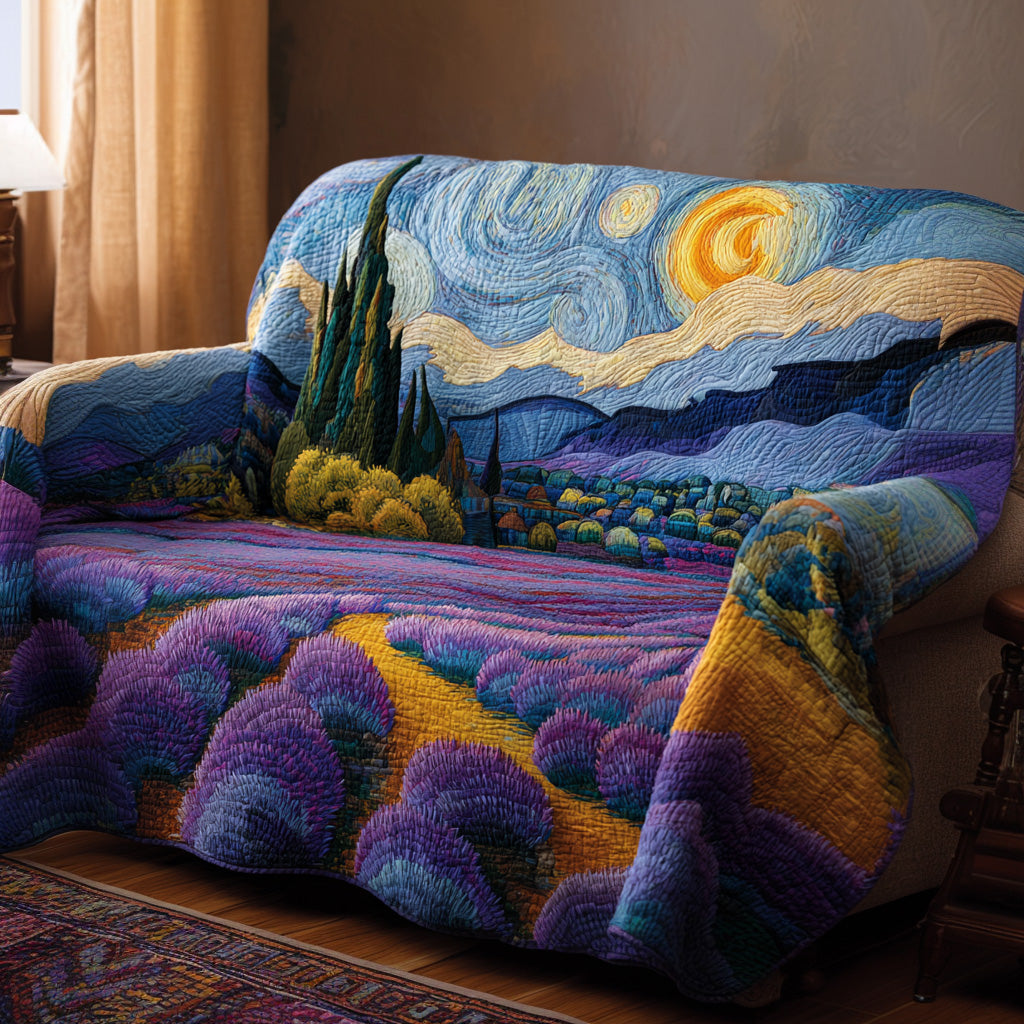 Starry Dawn Fields Quilted Sofa Cover Home Decorattions Gifts For Grandma