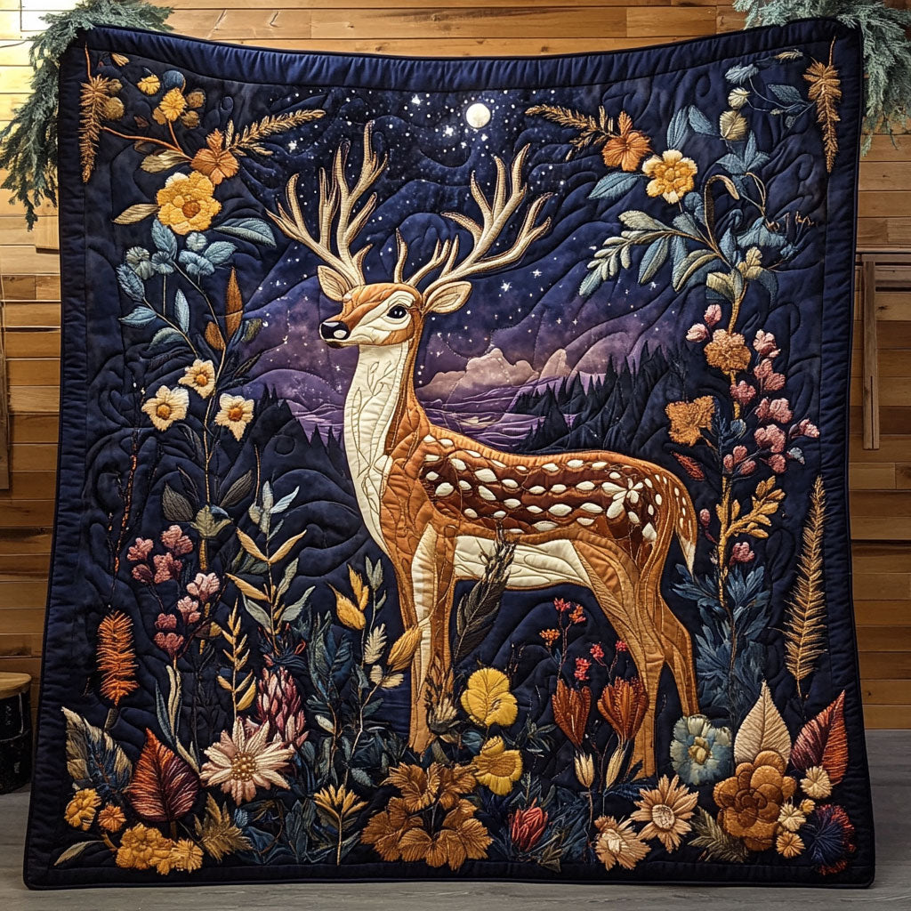 Starry Deer Quilt Blanket Sofa Throws Christmas Gifts For Expecting Moms