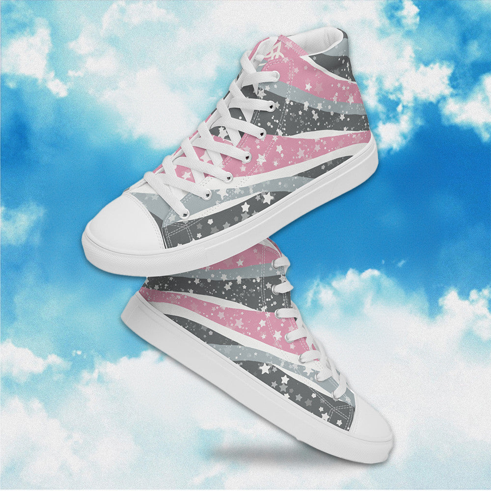 Starry Demigirl High Top Shoes Demigirl Pride LGBTQ Sneakers Gifts For Gays Starry Demigirl High Top Shoes Demigirl Pride LGBTQ Sneakers Gifts For Gays