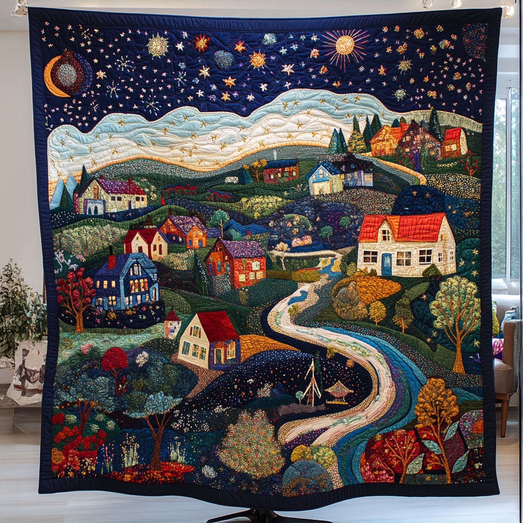 Starry Dreams Quilted Blanket Best Couch Throw Blanket Gifts For People Who Like Frogs