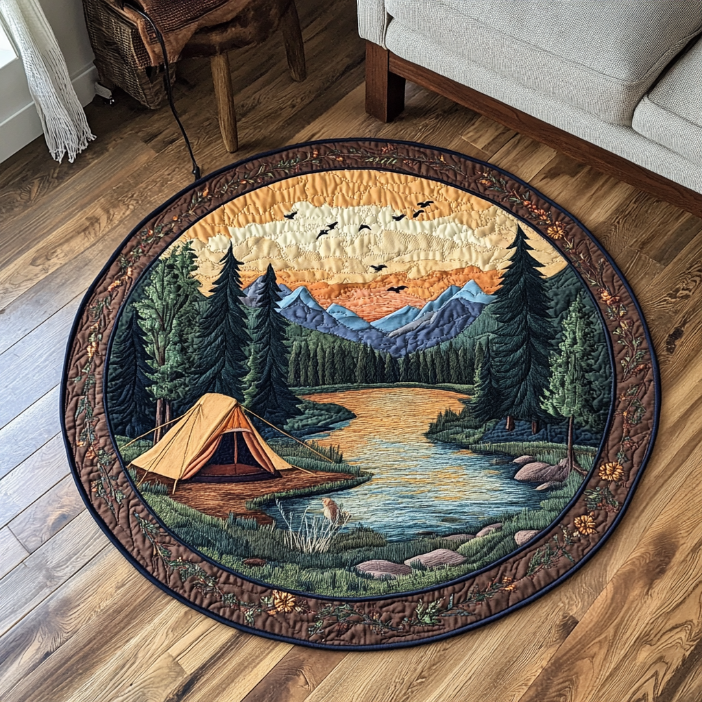 Starry Escape Quilted Round Mat Front Door Idea Christmas Gift Ideas For Siblings