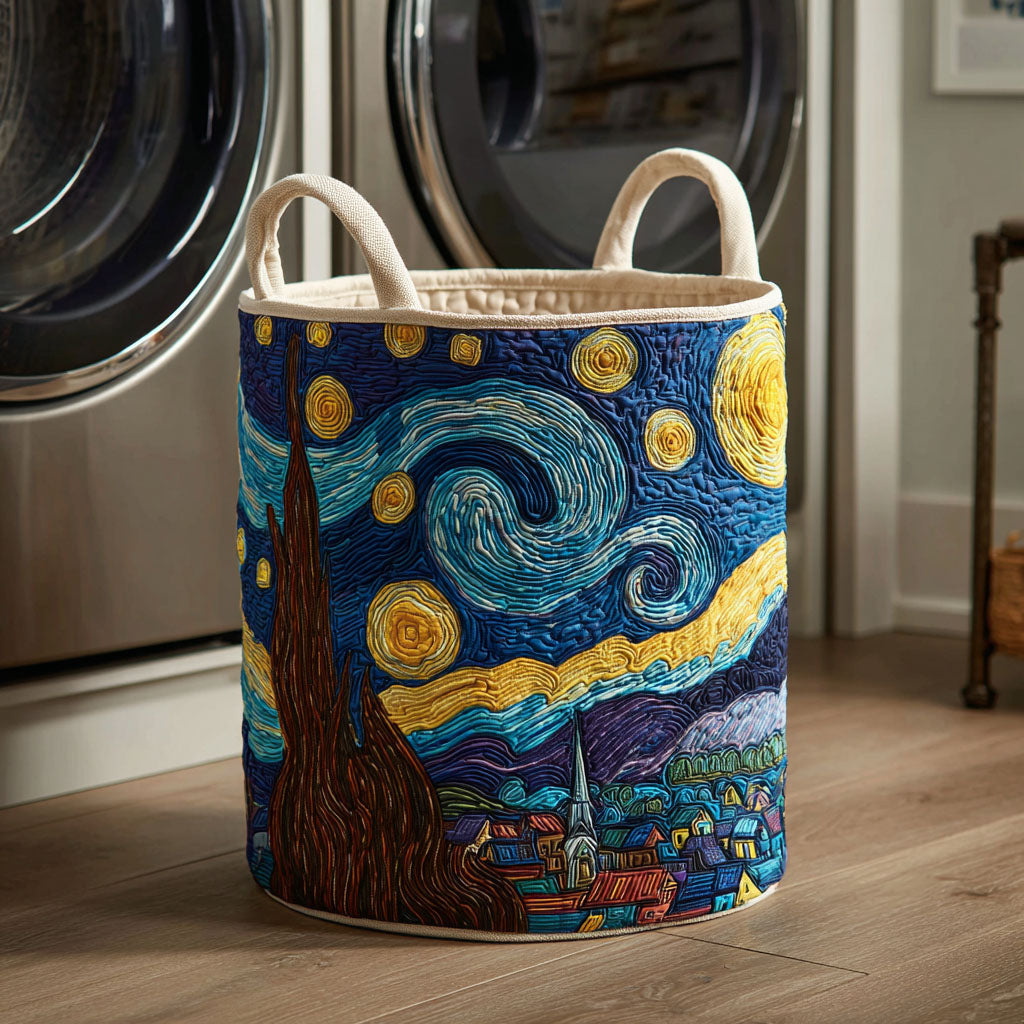 Starry Flow Quilted Laundry Basket Unique Gift For Laundry Lovers