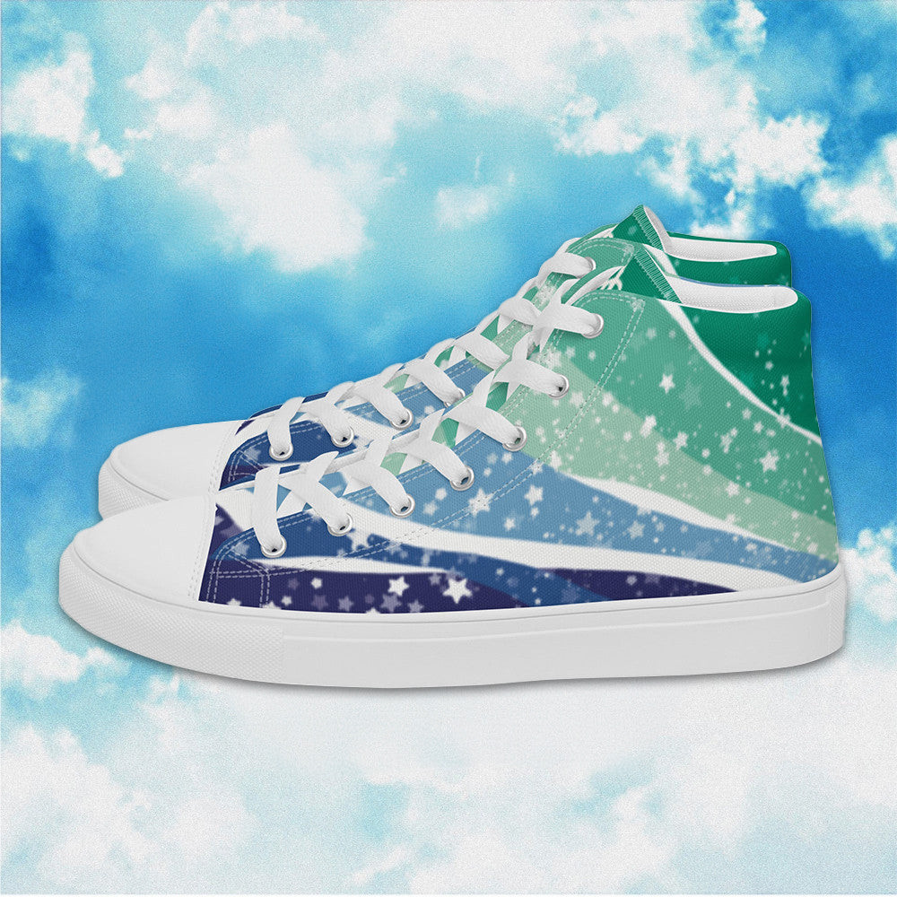 Starry Gay High Top Shoes Gay Pride LGBTQ Sneakers Human Rights Merch Starry Gay High Top Shoes Gay Pride LGBTQ Sneakers Human Rights Merch