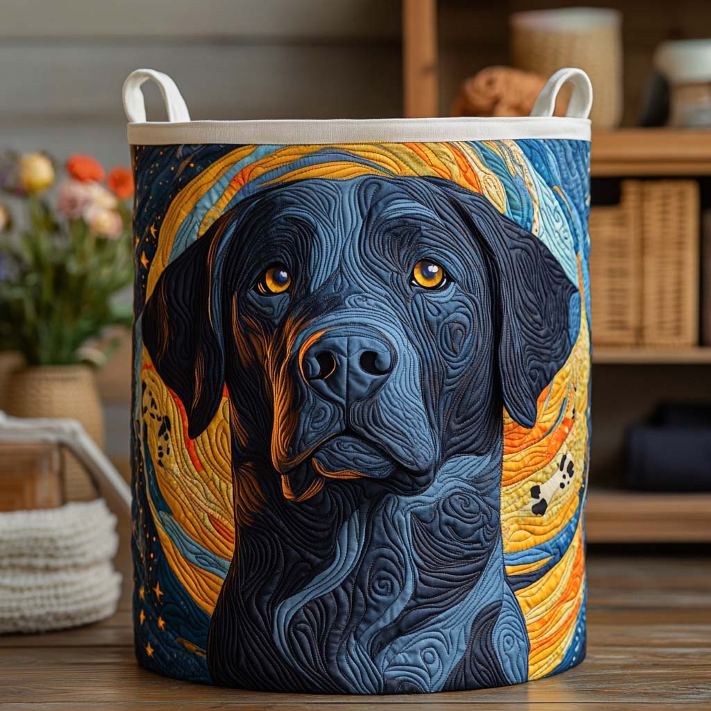 Starry Gaze Quilted Laundry Basket Trendy Quilted Laundry Tote for Home and Dorm