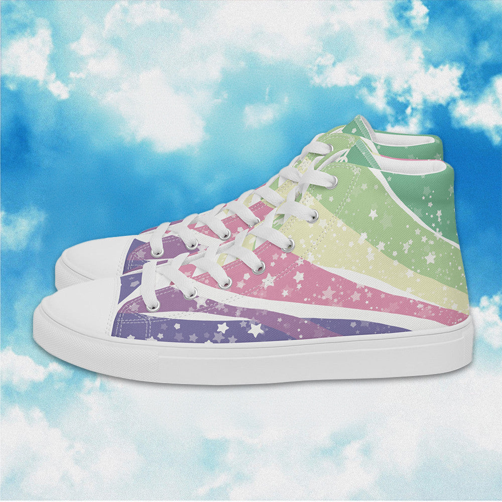 Starry Genderfae High Top Shoes Genderfae Pride Human Rights Shoes LGBTQ Merch