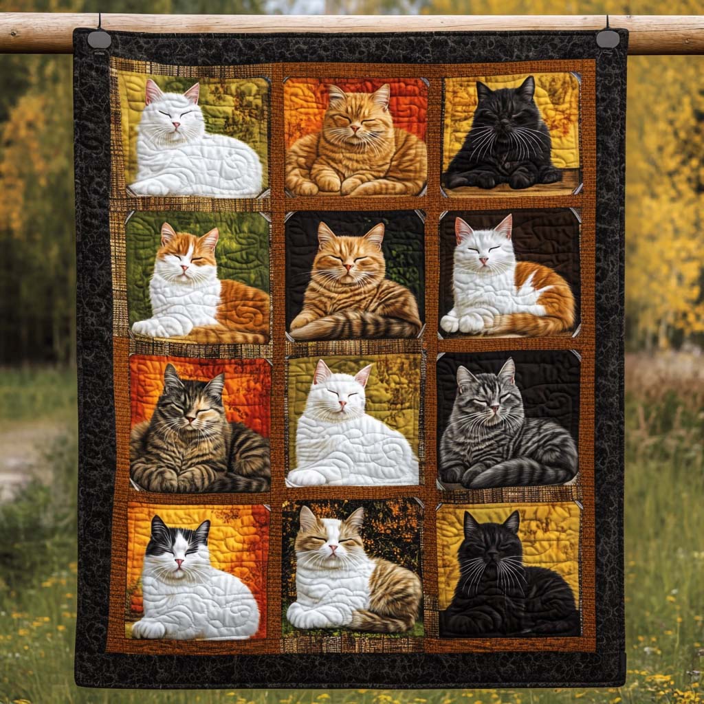 Starry Kitten Quilted Blanket Cute Blankets For Her