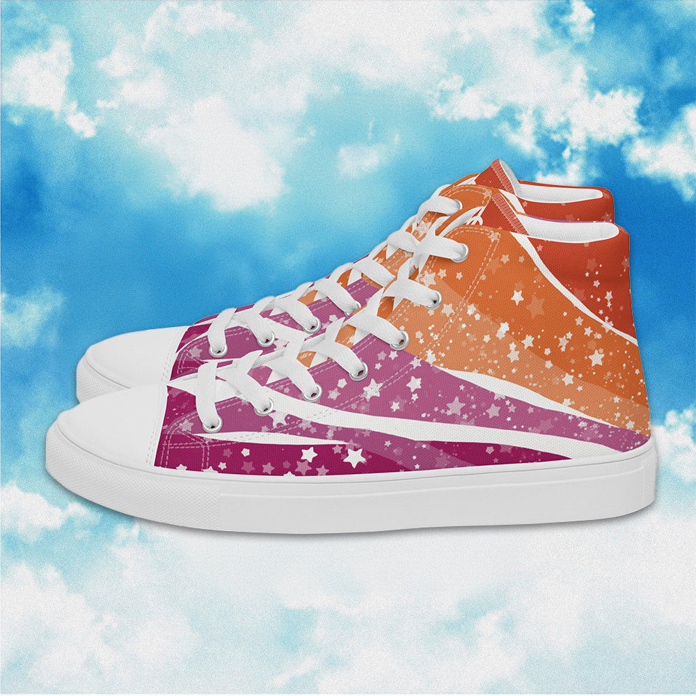 Starry Lesbian High Top Shoes Lesbian Pride Human Rights Sneakers LGBTQ Shoes Starry Lesbian High Top Shoes Lesbian Pride Human Rights Sneakers LGBTQ Shoes