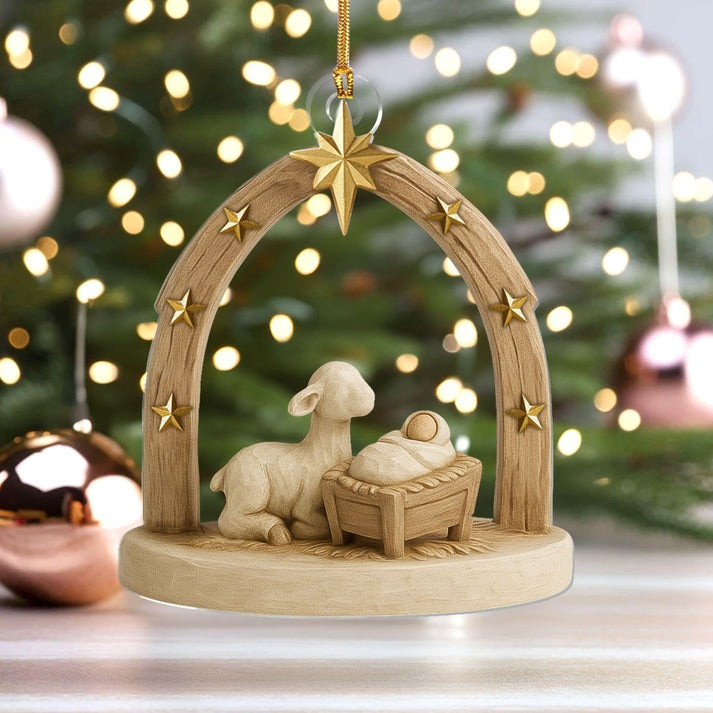 Starry Night Baby Jesus Christmas Ornament Baby Jesus Decor Gifts For Family Tree