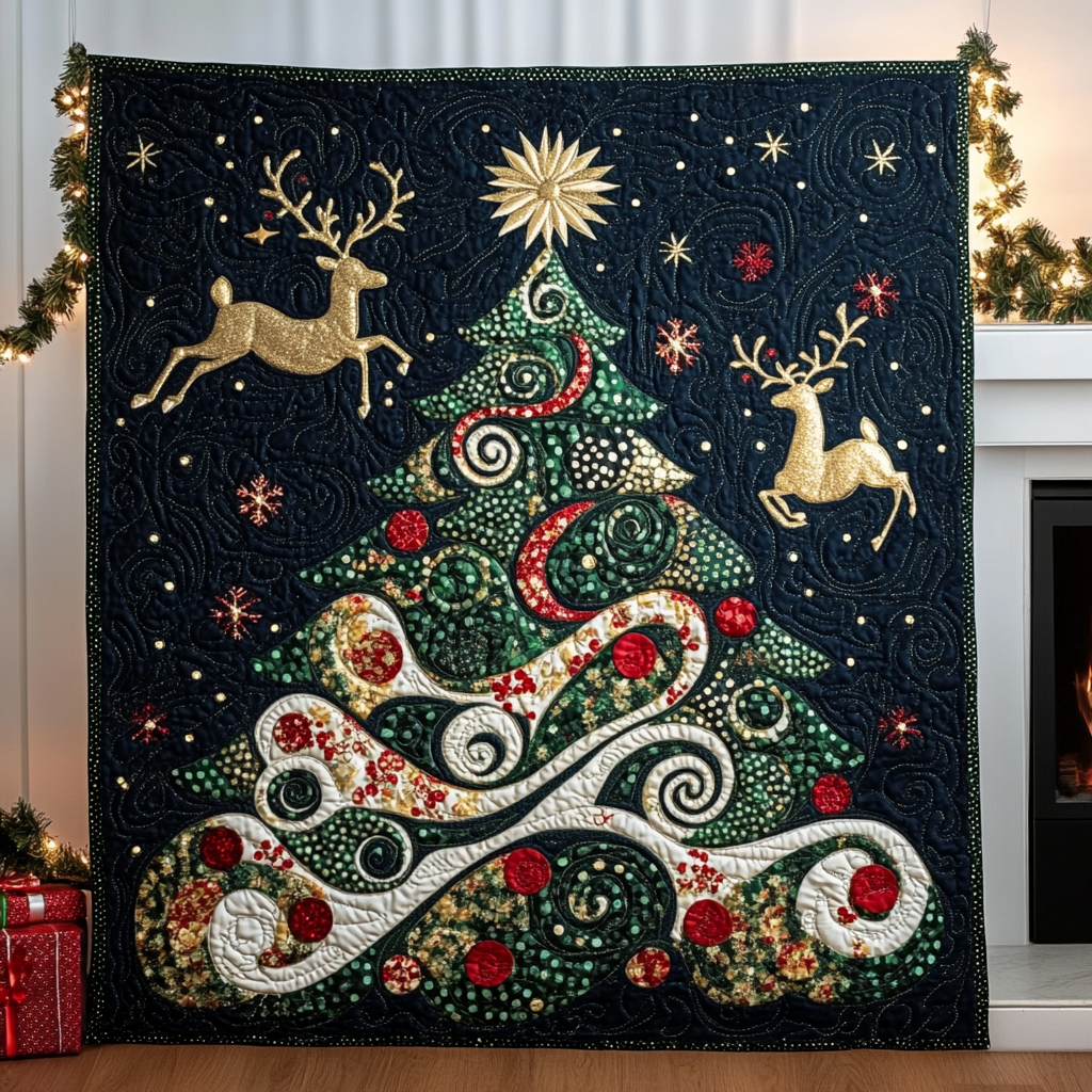 Starry Night Quilted Blanket Christmas Gifts For Husband