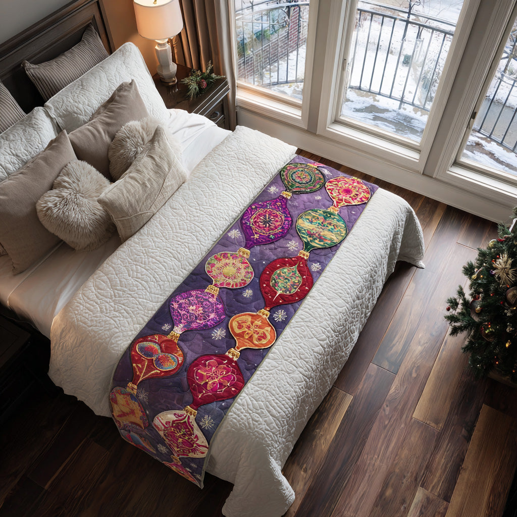 Starry Noel Quilted Bed Runner Xmas Room Decorations Best Christmas Gifts