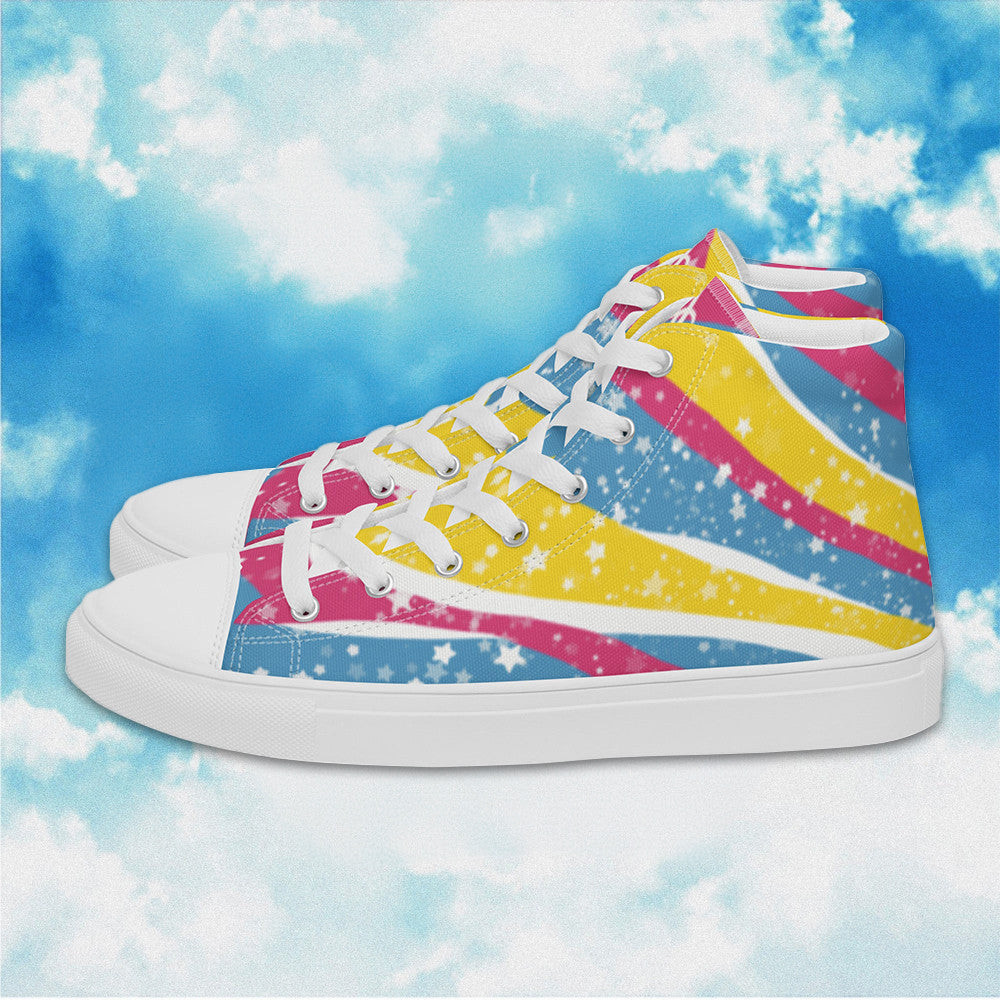 Starry Pansexual High Top Shoes Pansexual Pride Human Rights Sneakers LGBTQ Merchandise Starry Pansexual High Top Shoes Pansexual Pride Human Rights Sneakers LGBTQ Merchandise