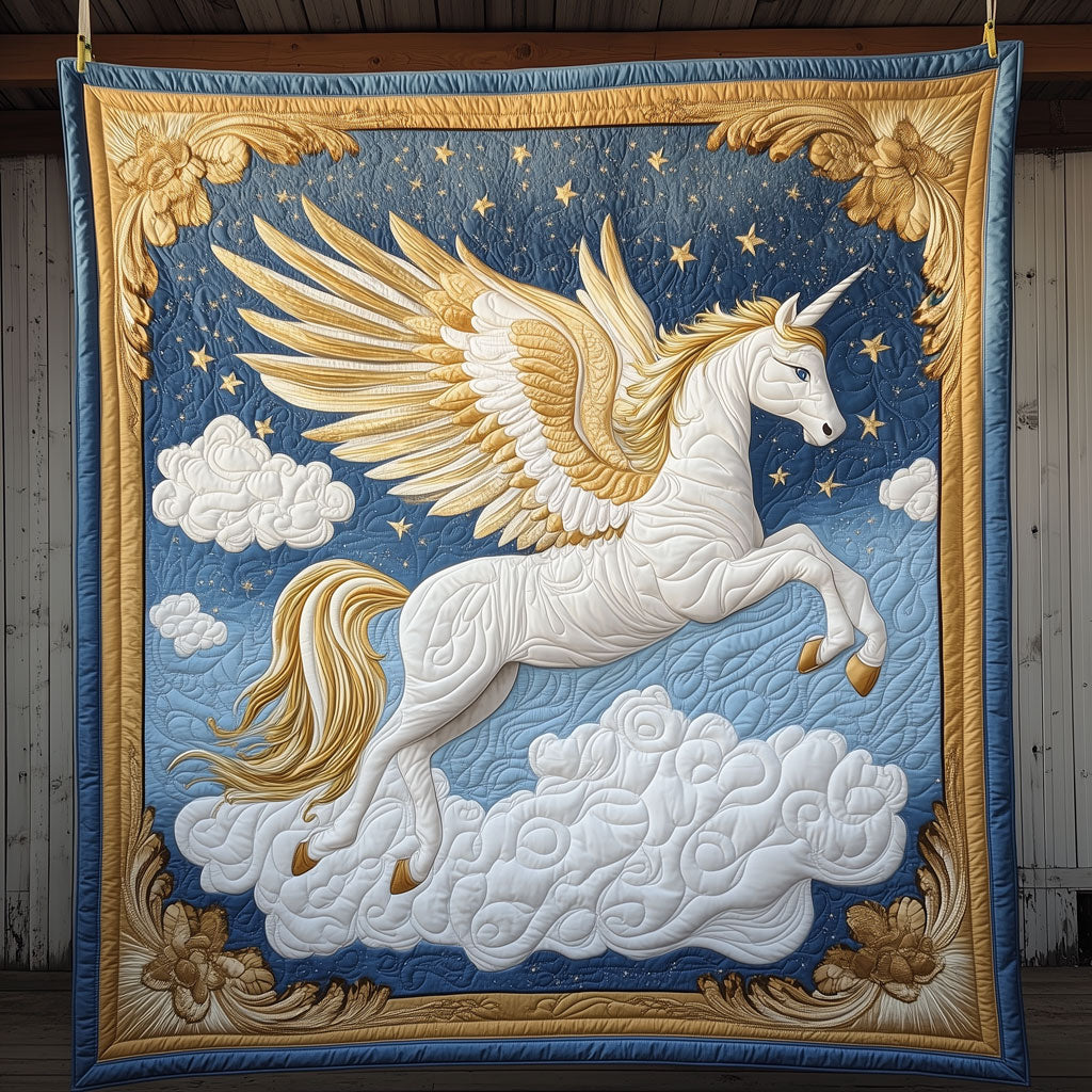 Starry Pegasus Quilt Blanket Christmas Gifts For Horse Owners