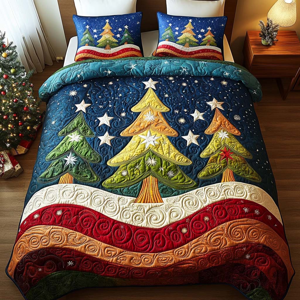 Starry Pines Quilted Bedding Set Classic Bedding Set That Enhances Your Sleep Space