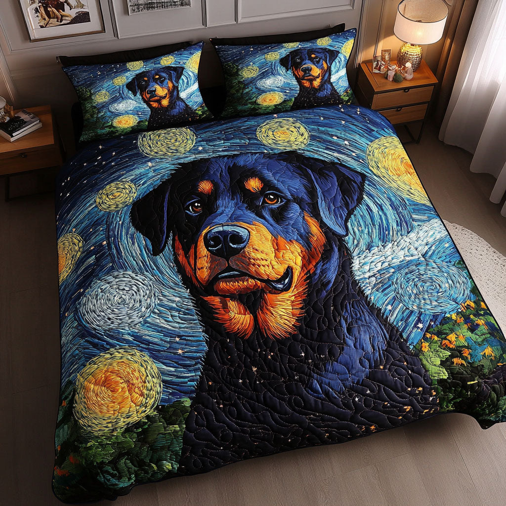 Starry Pup Quilted Bedding Set Luxury Bed Sheet Gift Set for Ultimate Comfort