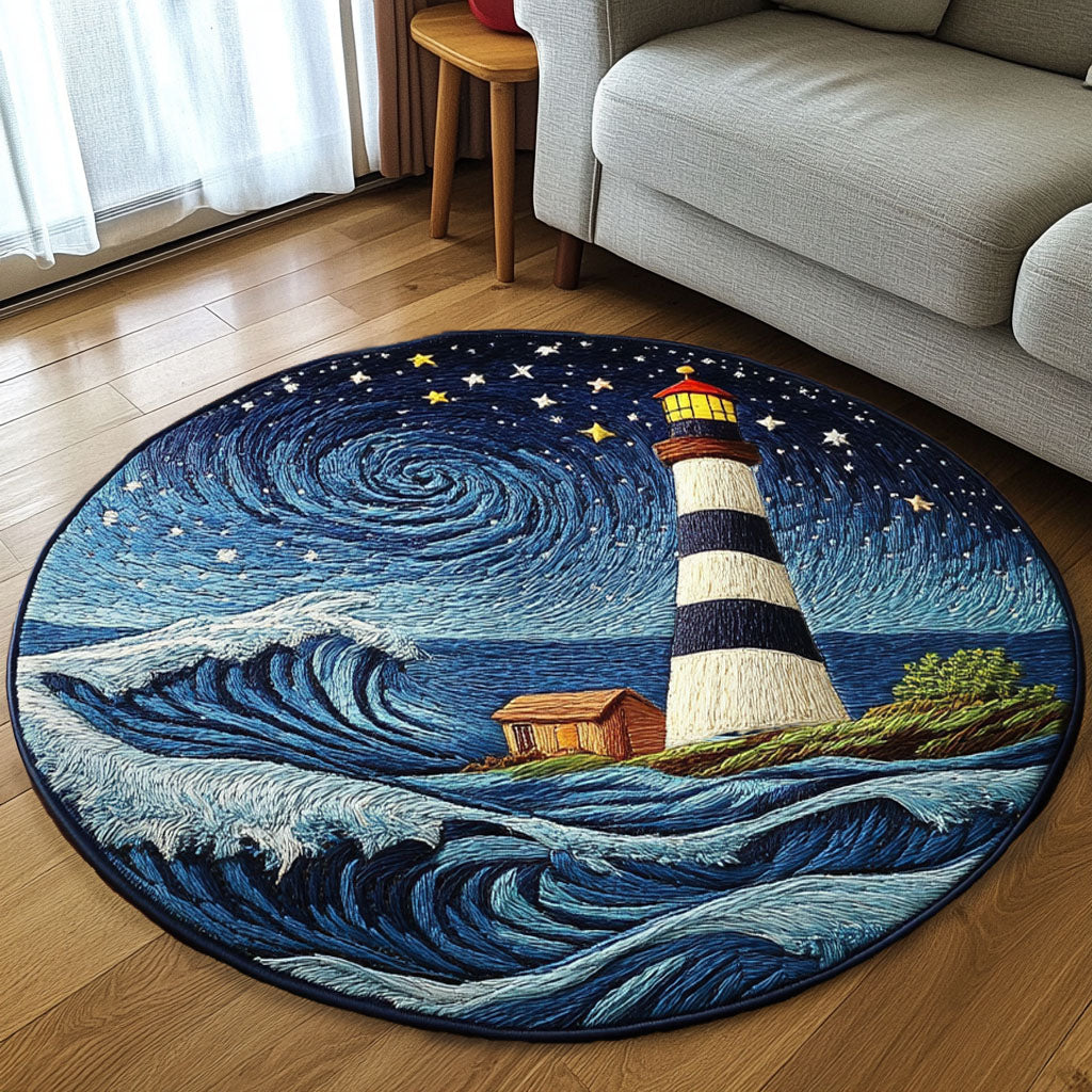 Starry Waves Quilted Round Mat Entryway Design Ideas Lighthouse Gifts For Women