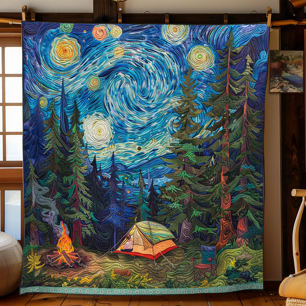 Starrynight Camping Quilt Blanket King Size Blanket Christmas Gifts For Grandmother