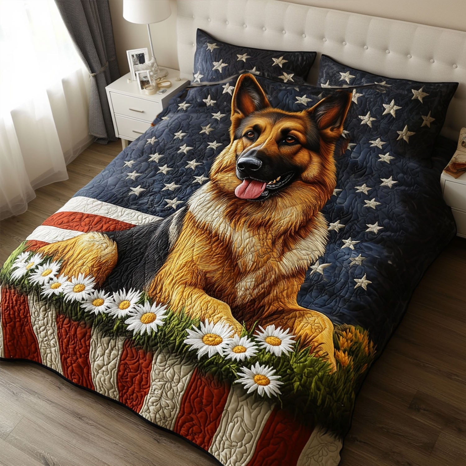 Stars And Shepherds Quilted Bedding Set Perfect Bedroom Gift Set to Show You Care