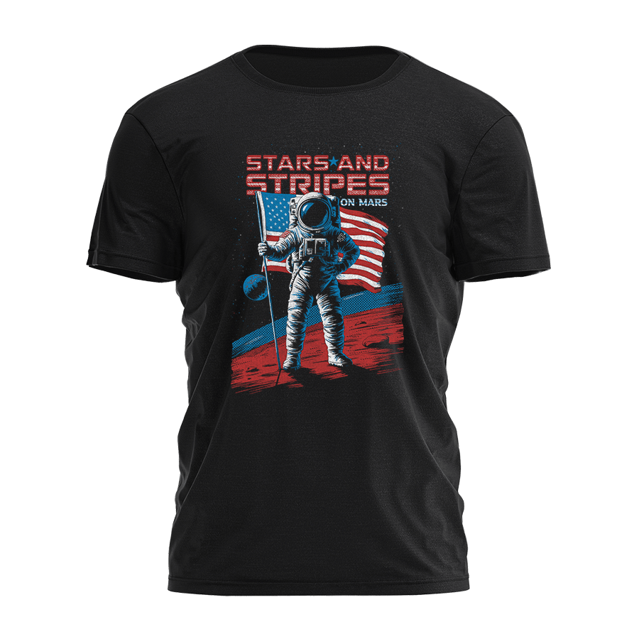 Stars And Stripes On Mars Astronaut Shirt Patriotic Clothing Gifts For Husband Country Boy Gift Stars And Stripes On Mars Astronaut Shirt Patriotic Clothing Gifts For Husband Country Boy Gift