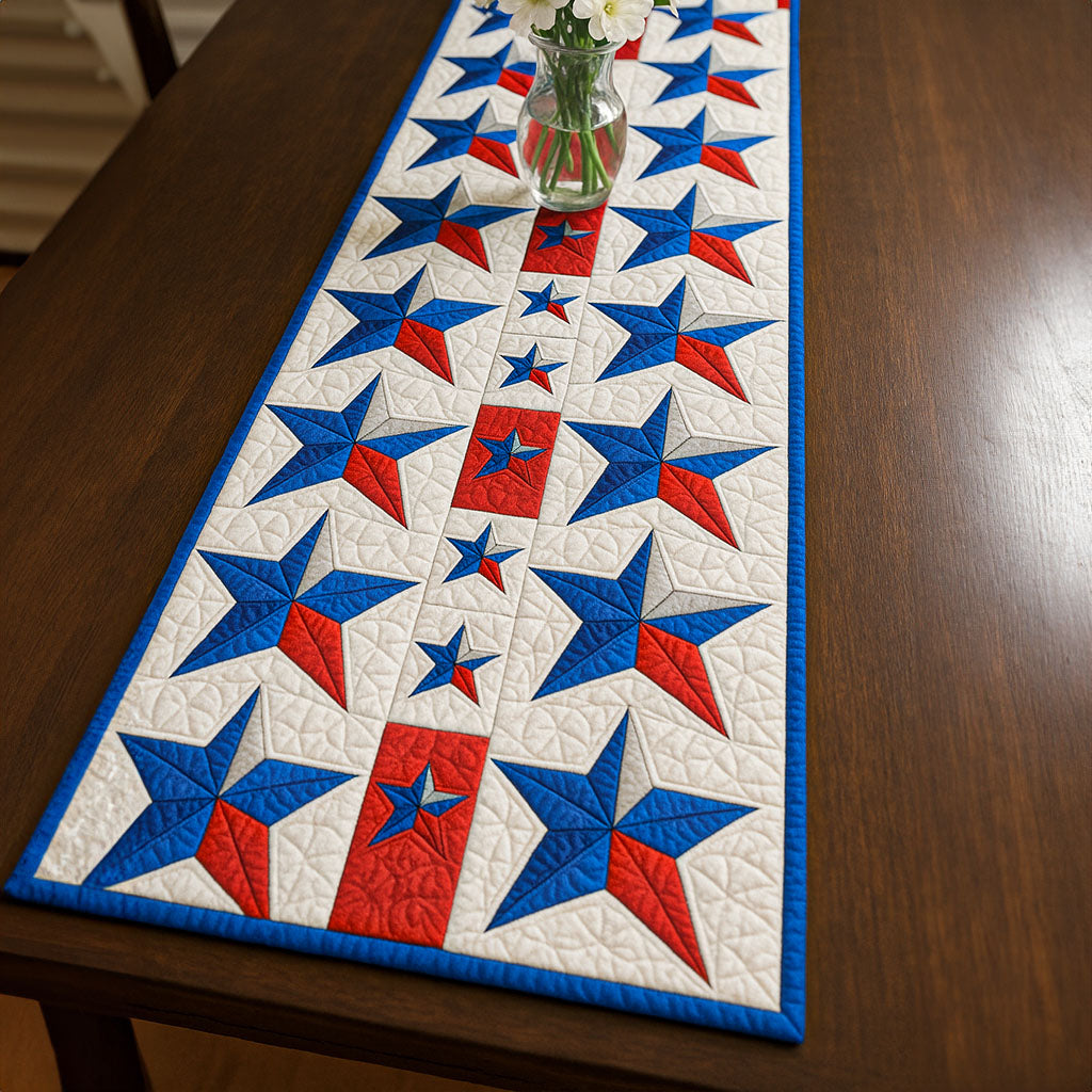 Stars Galore Quilted Table Runner Dining Room Table Decor Ideas Texas Gifts For Men