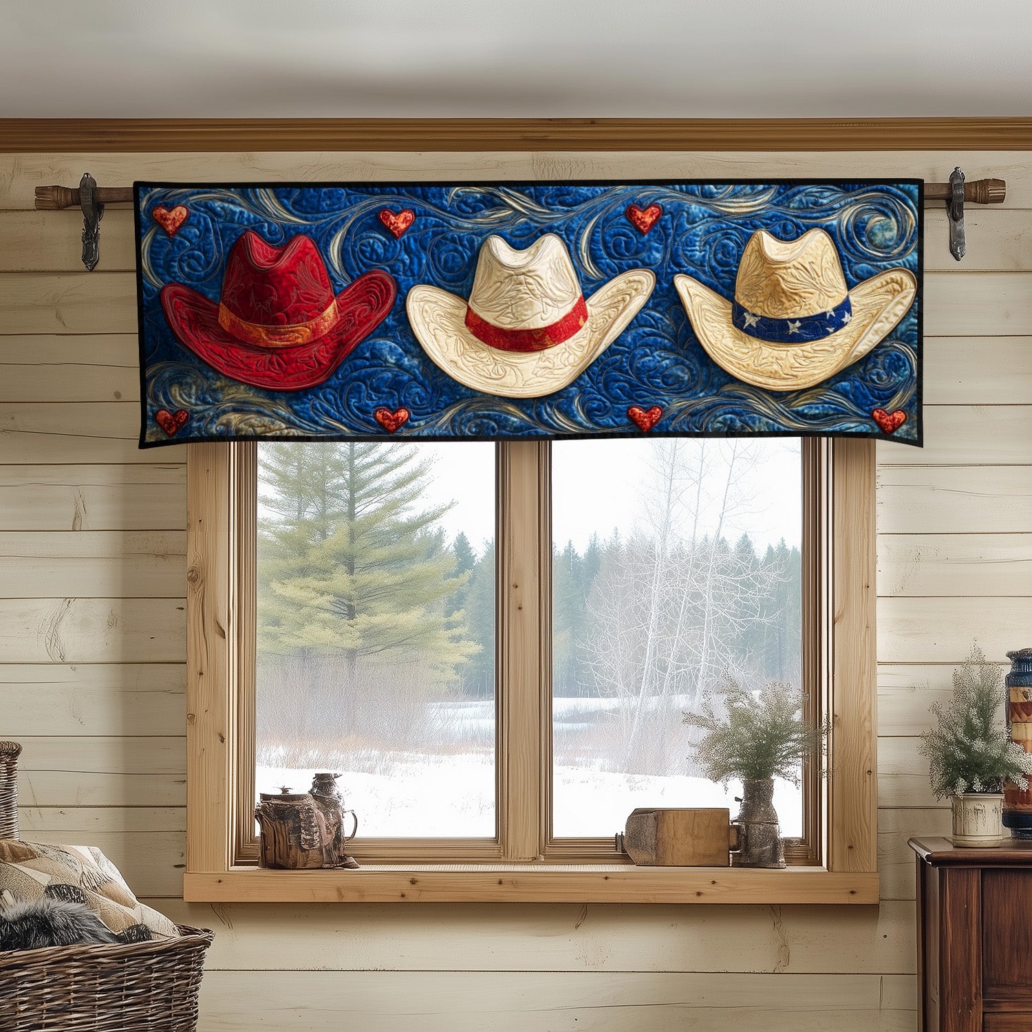 Stars Hats Grit Quilted Valance Patriotic Valances Meaningful Gifts For Dad From Daughter