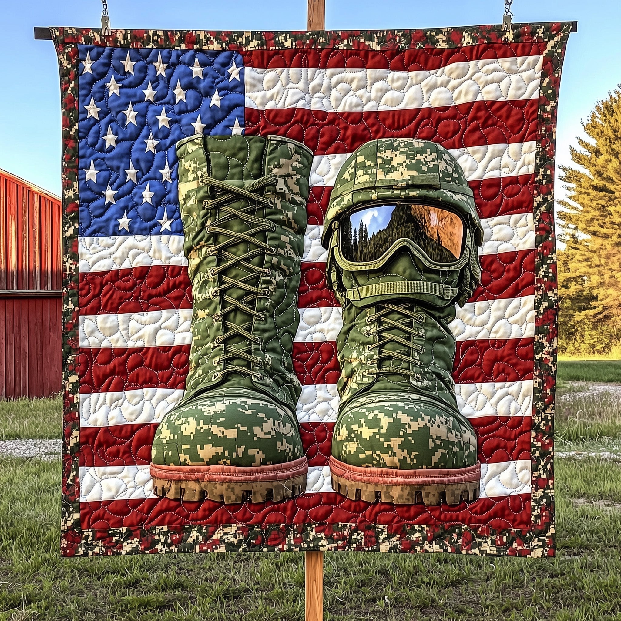 Stars of Honor Quilted Blanket Nice Throw BlanketBest Gifts For Women