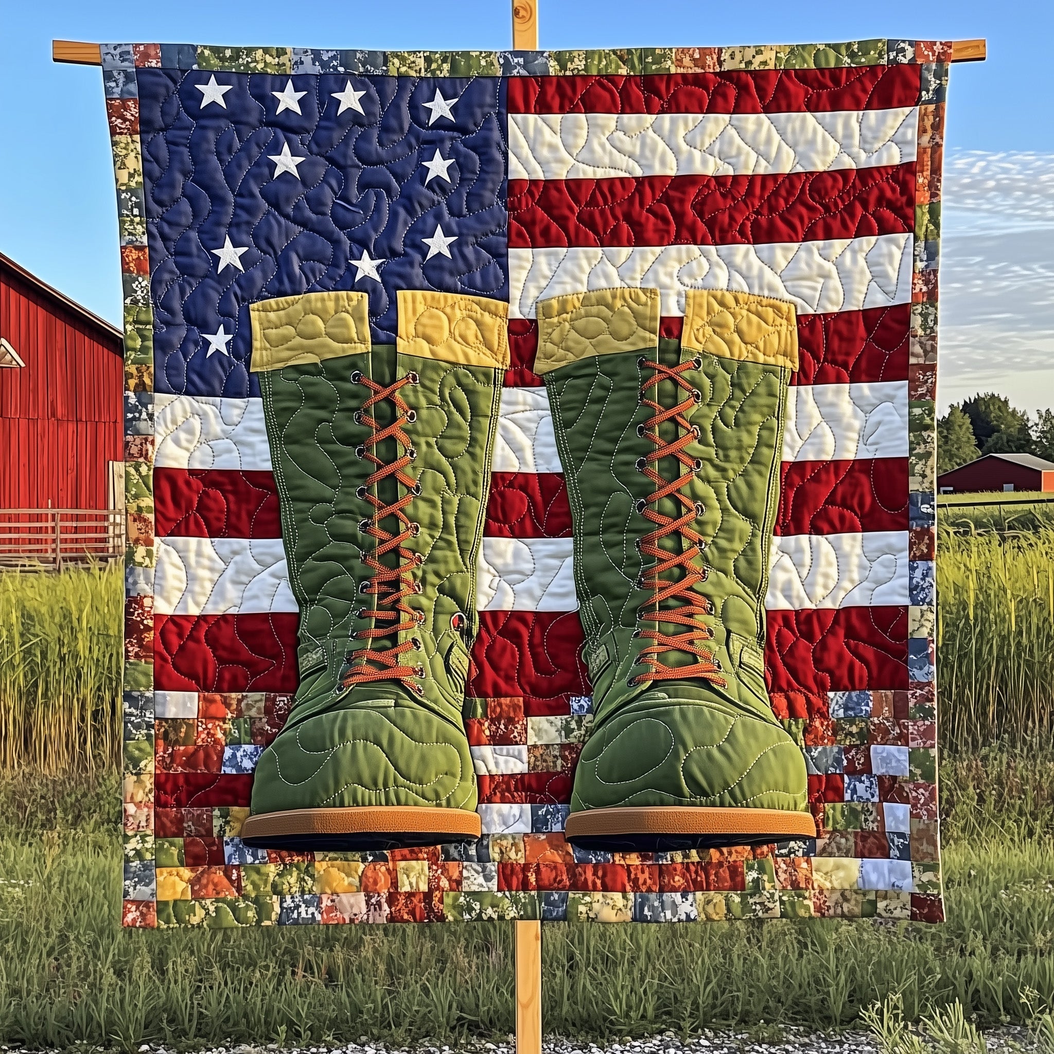 Stars of Honor Quilted Blanket Nice Throw BlanketGift For Her