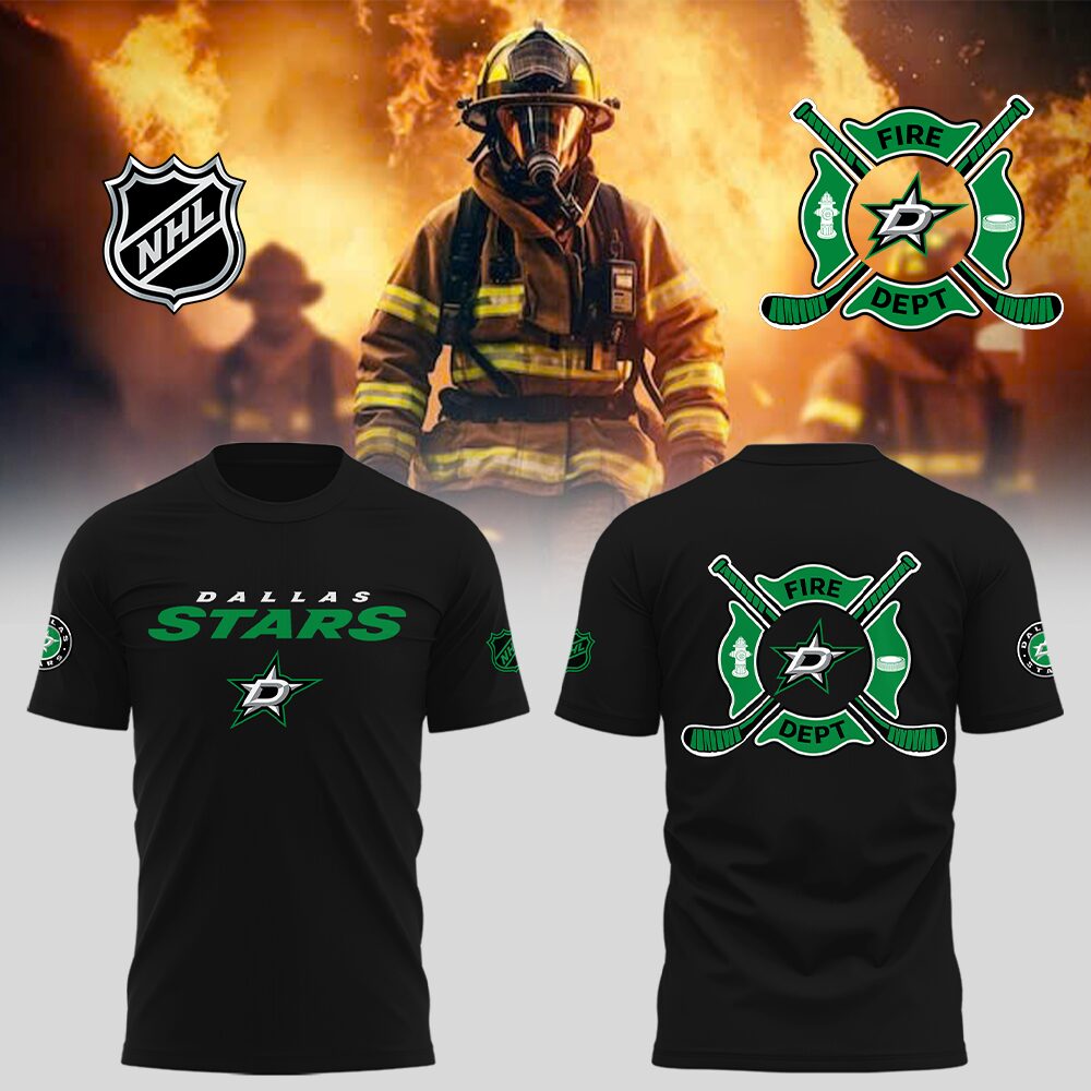 Stars X Firefighter Appreciation Night T-Shirt Gift For Hockey Fan