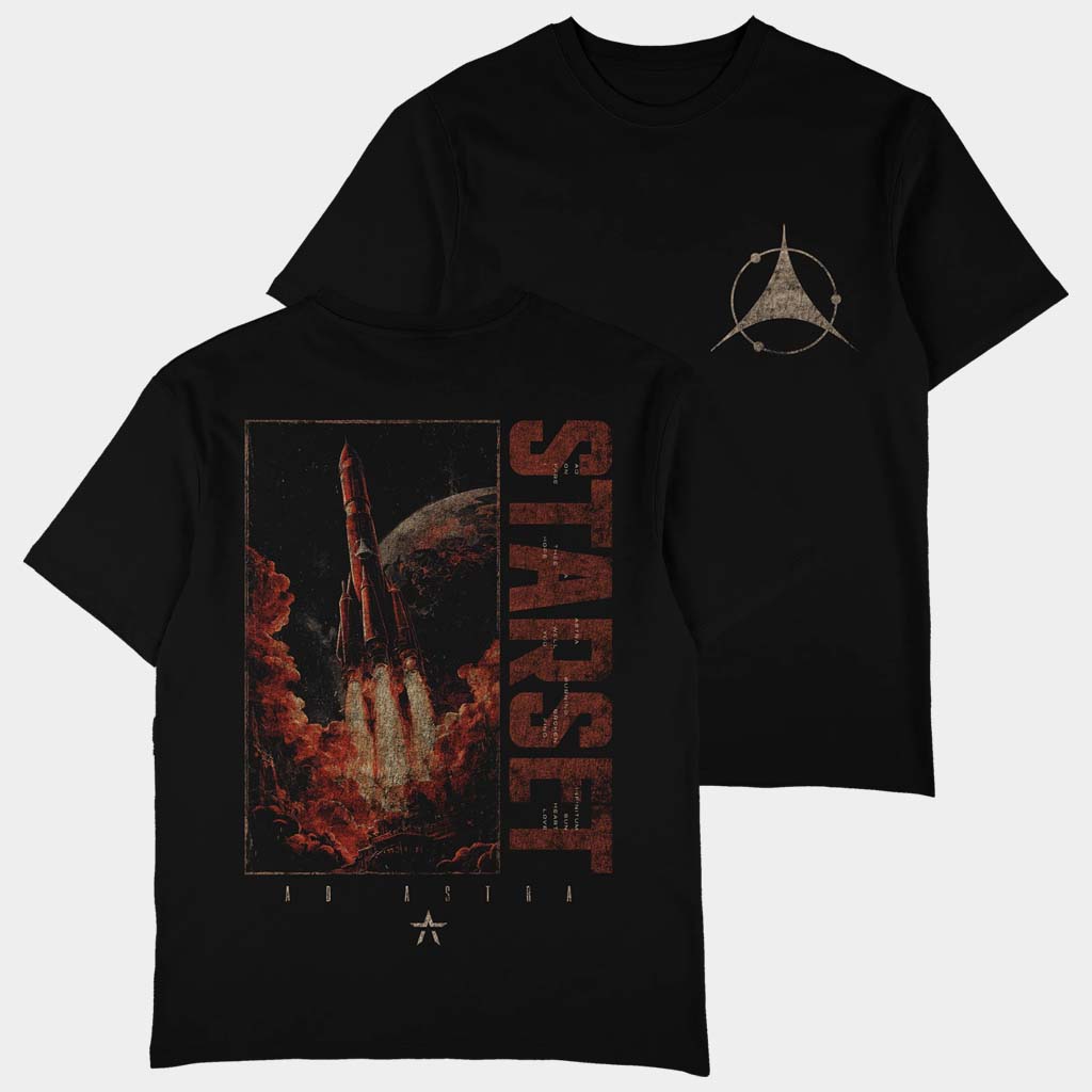 Starset Merch AD Astra Rocket T-Shirt Starset Shirt Gift Ideas For Rock Band Fans