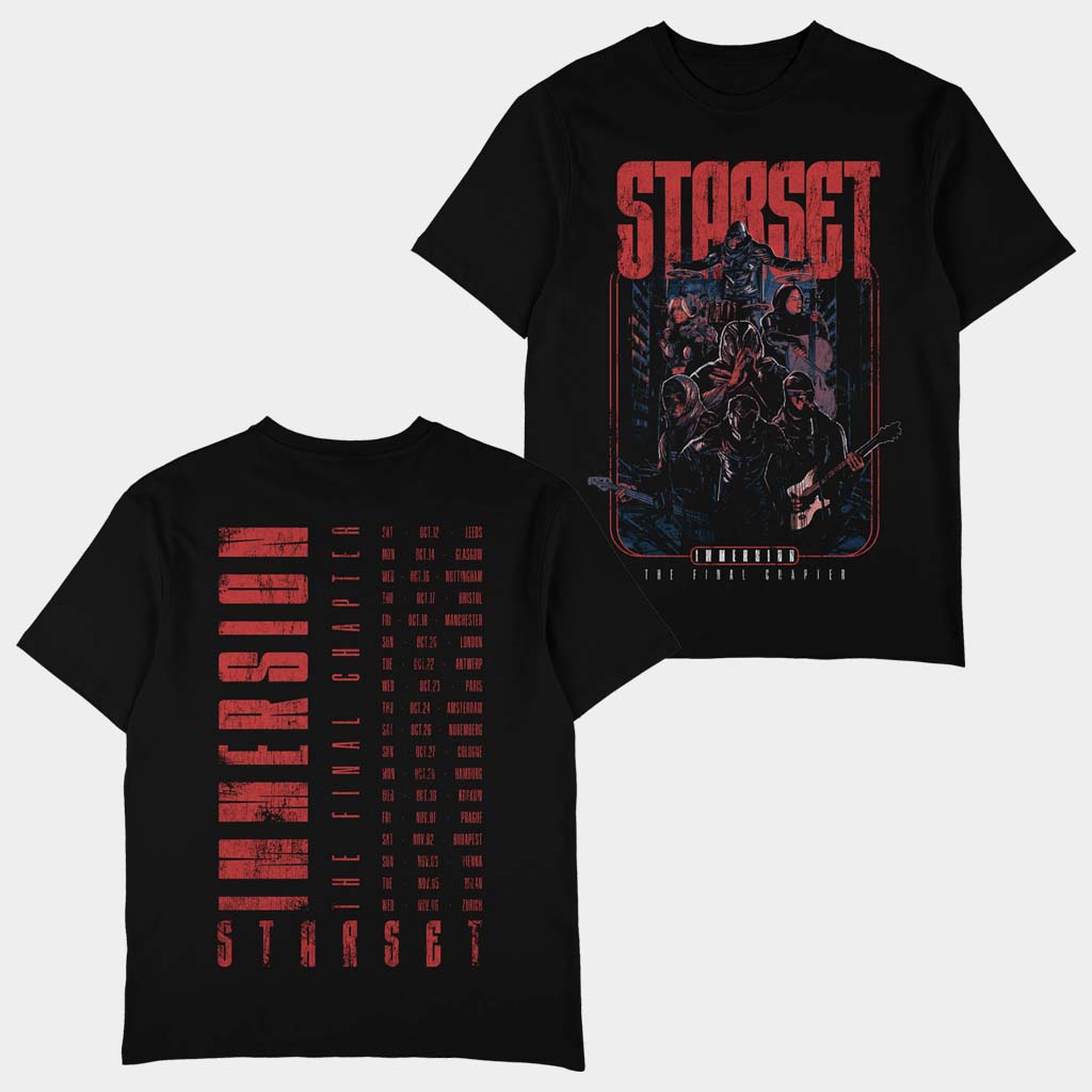 Starset Merch UK EU Immersion Band Tour T-Shirt Birthday Gifts For Rock Band Fans