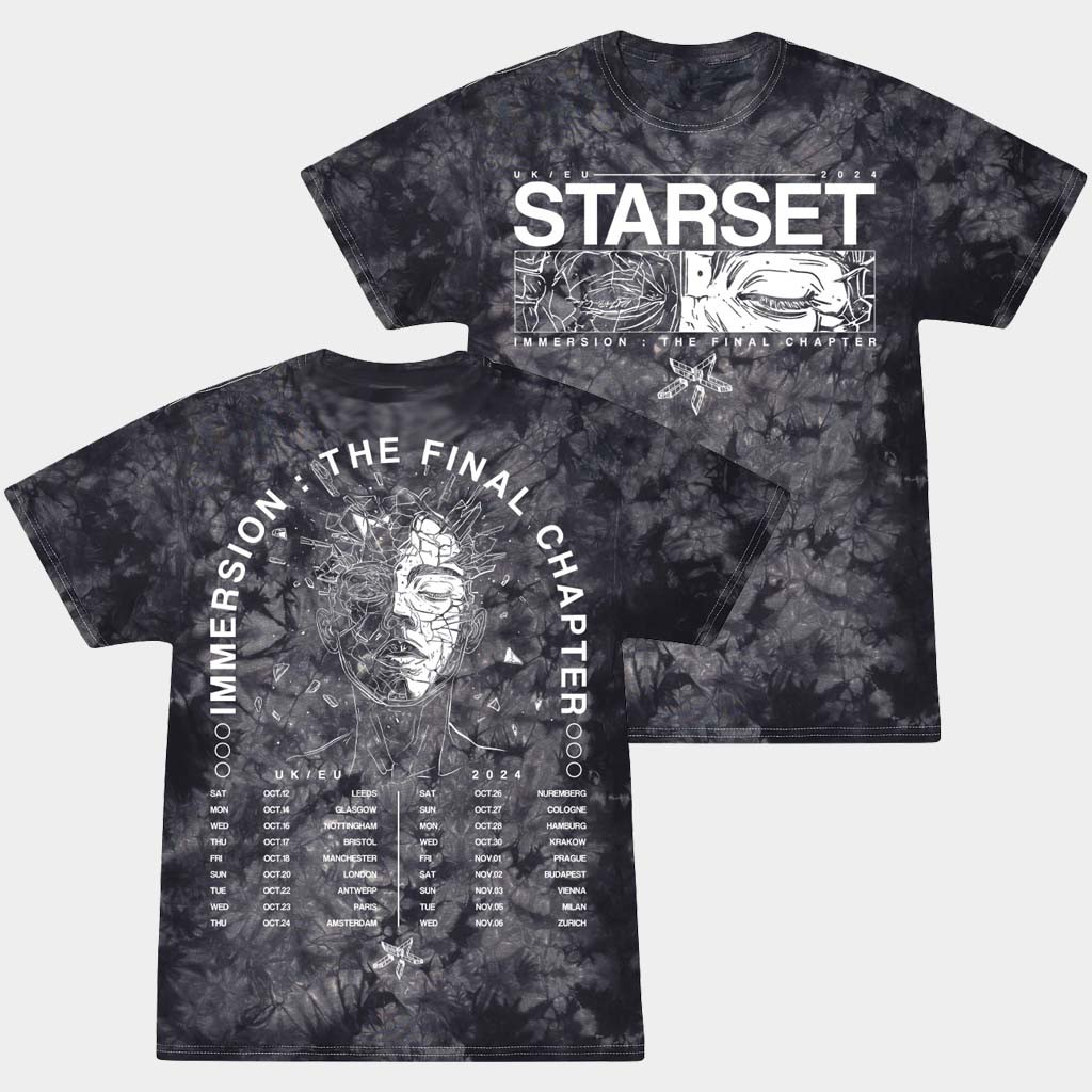 Starset Merch UK EU Immersion Tour Tie Dye T-Shirt Birthday Gifts For Rock Band Fans